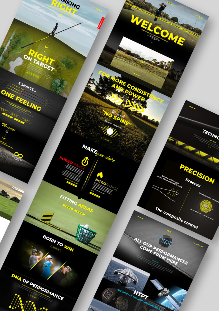 TPT golf maquette webdesign